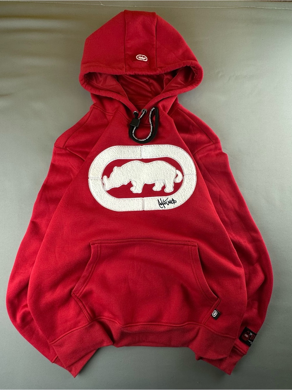 Ecko Unlimited Red Hoodie with White Rhino Logo